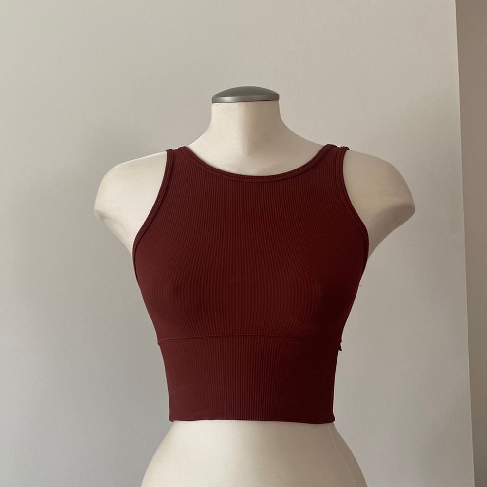 lululemon athletica Burgundy Ribbed Tank Top